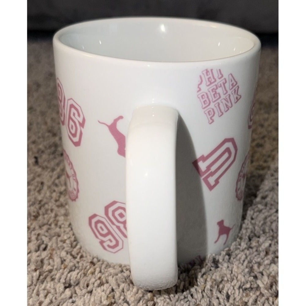 Victoria's Secret PINK University Phi Beta Pink‎ Mug Excellent Preowned Oversize - Picture 4 of 6
